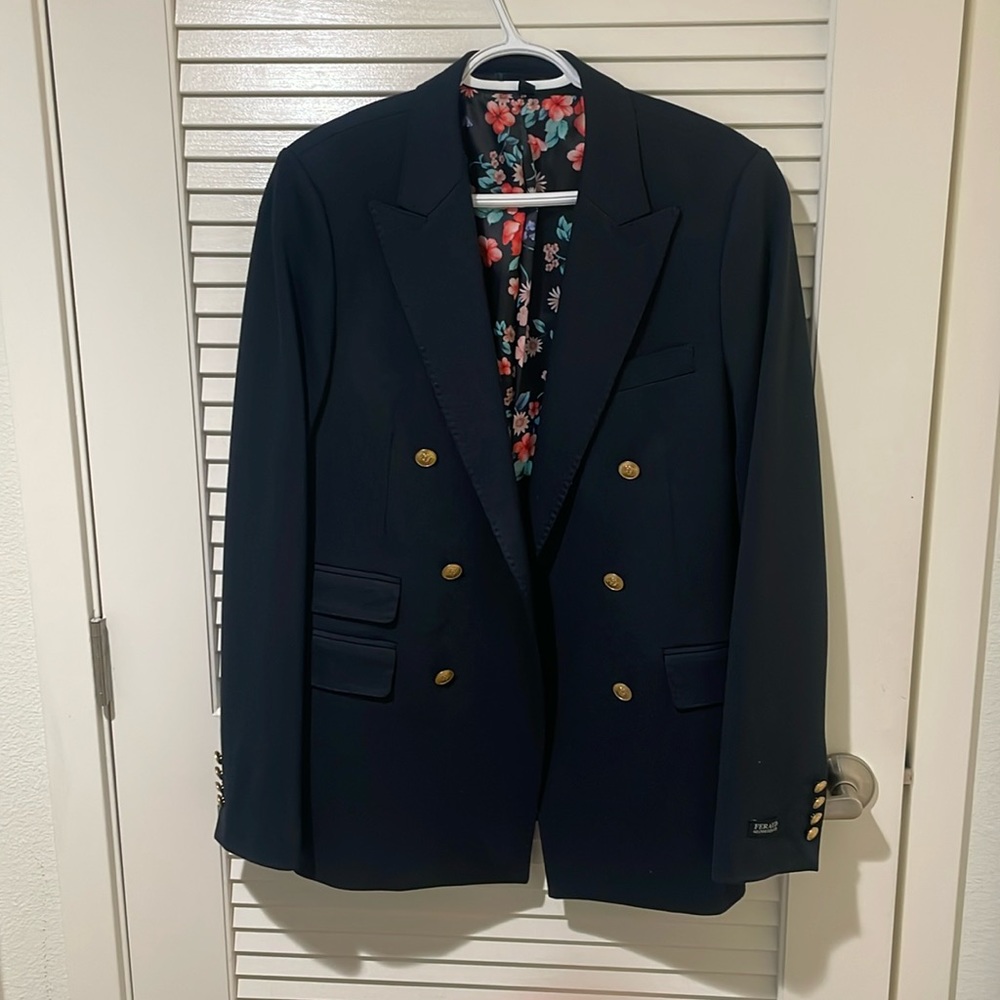 COPY - Navy Blue Double Breasted Blazer